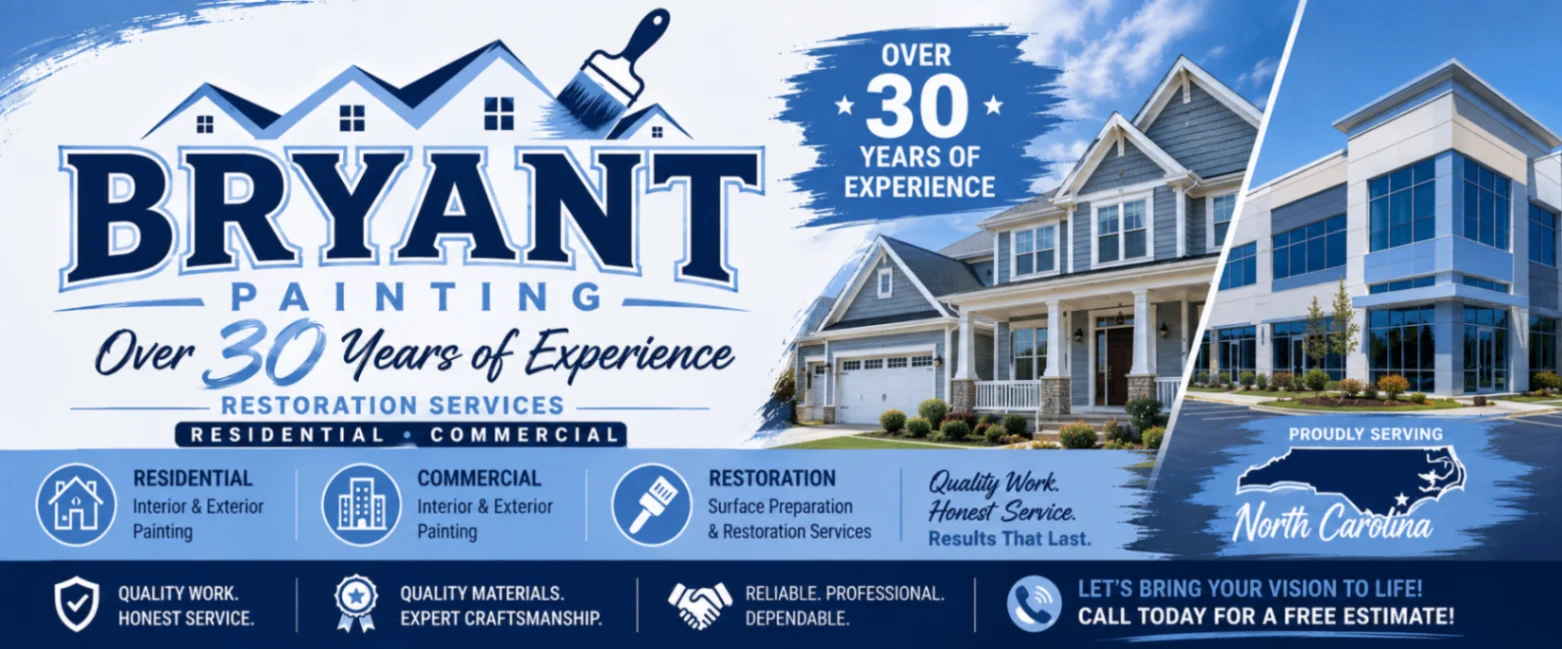 Bryant Painting — over 30 years of experience in residential, commercial, and restoration services